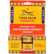 Tiger Balm Pomada Bálsamo Medicinal Analgésico e Anti-inflamatório Extra Strength Red